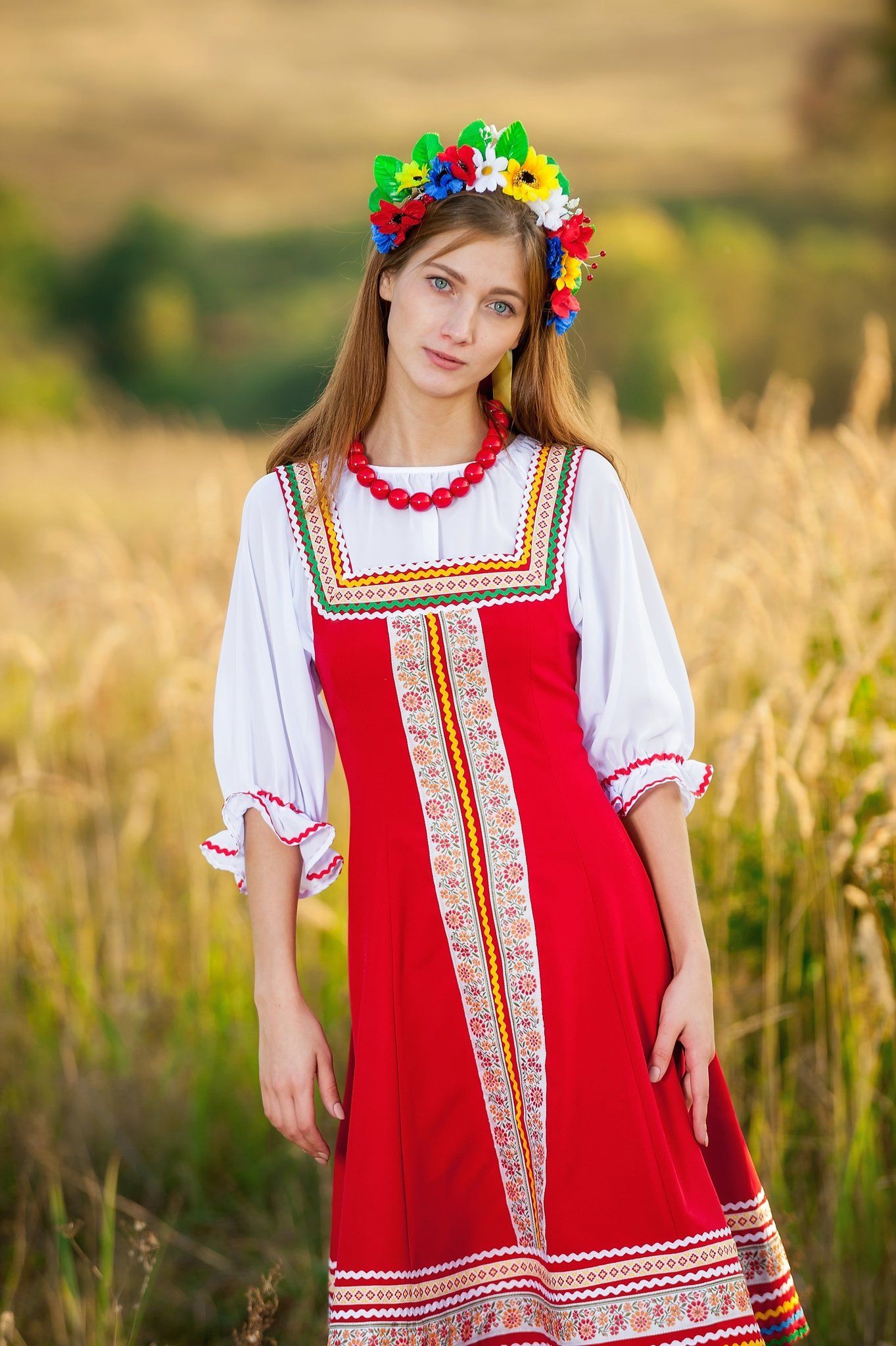 Women in Slavic costumes in Fuxin