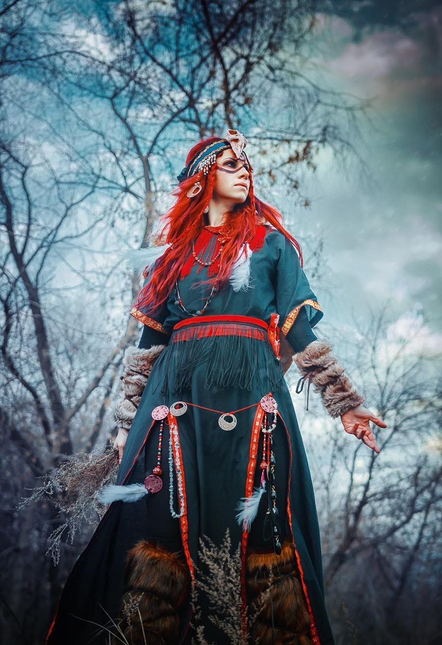 Girls in Slavic costumes underwear in Fuxin