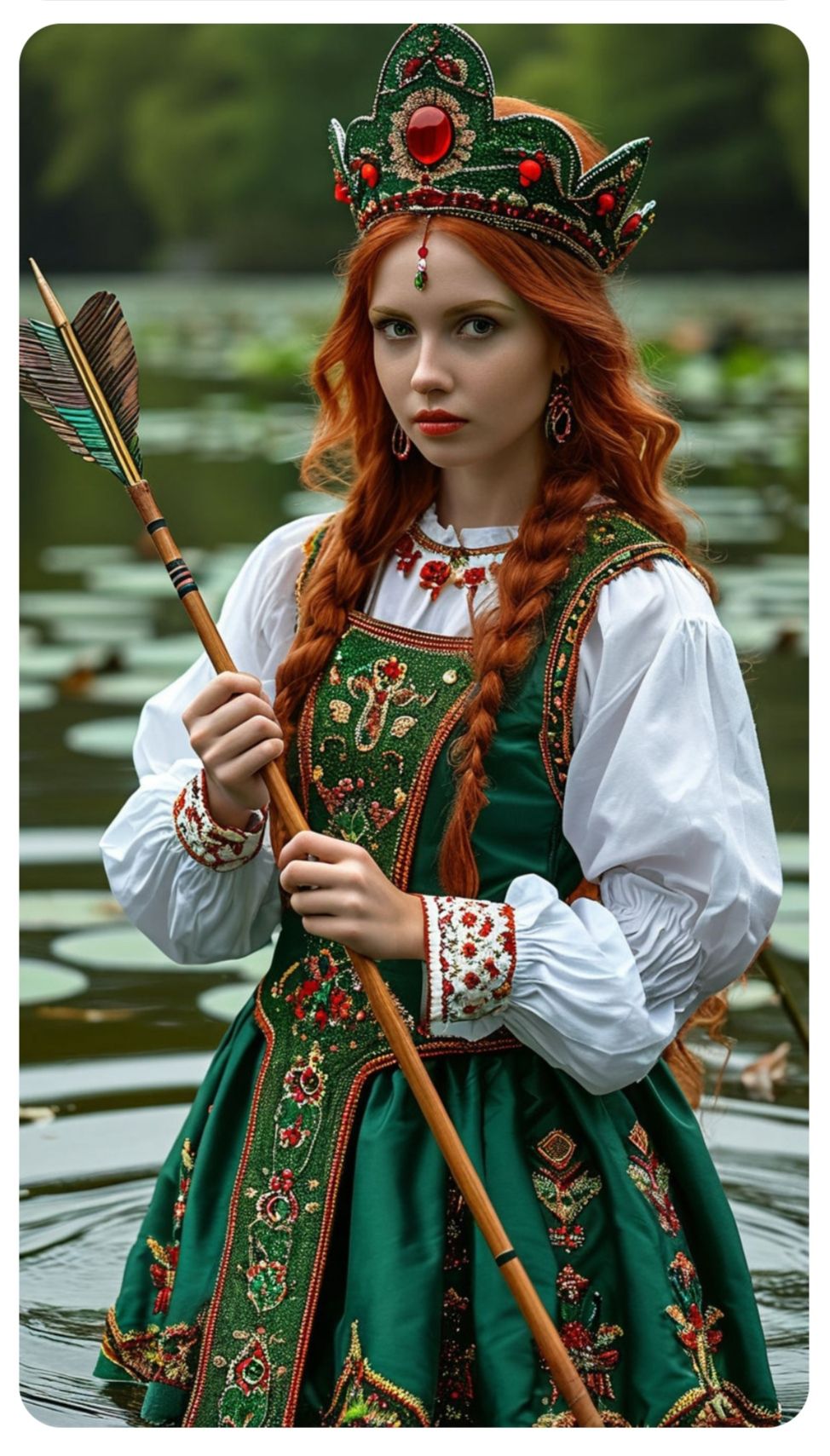 Nude girl Girls in Slavic costumes in Fuxin